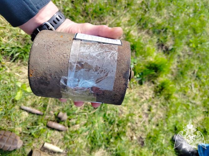 В Липецкой области сотрудники ОМОН идентифицировали снаряды времен Великой Отечественной войны