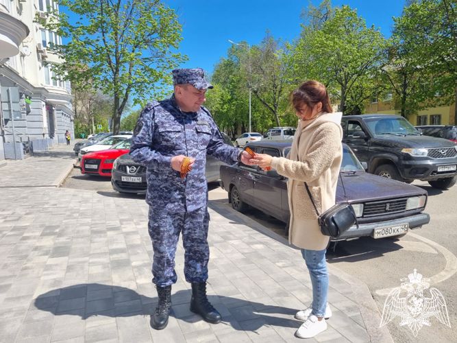 К акции «Георгиевская лента» присоединились липецкие росгвардейцы