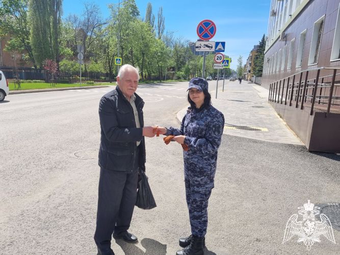 К акции «Георгиевская лента» присоединились липецкие росгвардейцы
