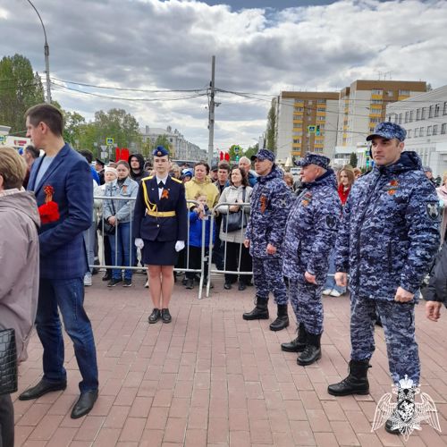 Липецкие Росгвардейцы обеспечили безопасность праздничных мероприятий, посвященных 78-летию Победы в Великой Отечественной войне  