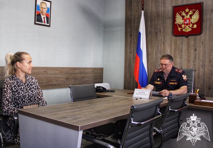 Начальник Управления Росгвардии по Липецкой области провёл приём граждан