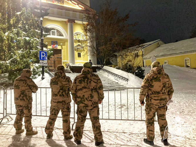 В Липецкой области росгвардейцы обеспечили охрану общественного порядка и общественной безопасности во время празднования Крещения Господня