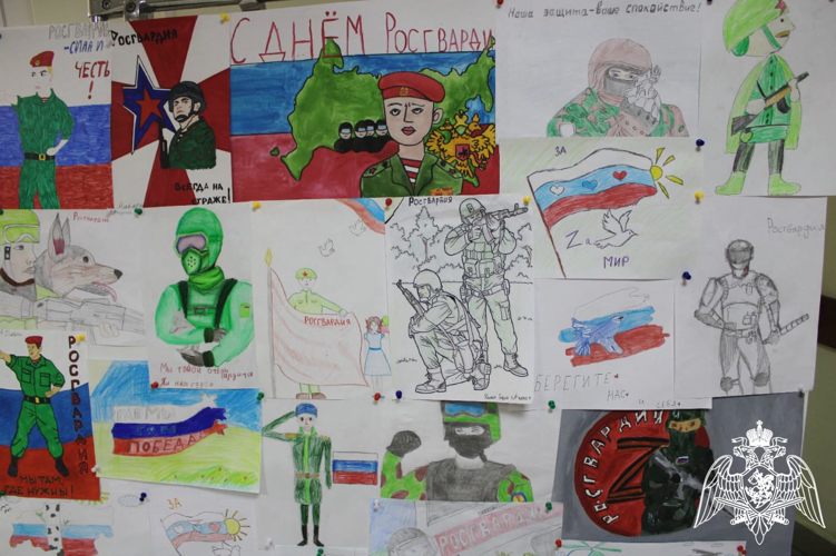 В Липецке проходит выставка детских рисунков в рамках акции «Дни Росгвардии»