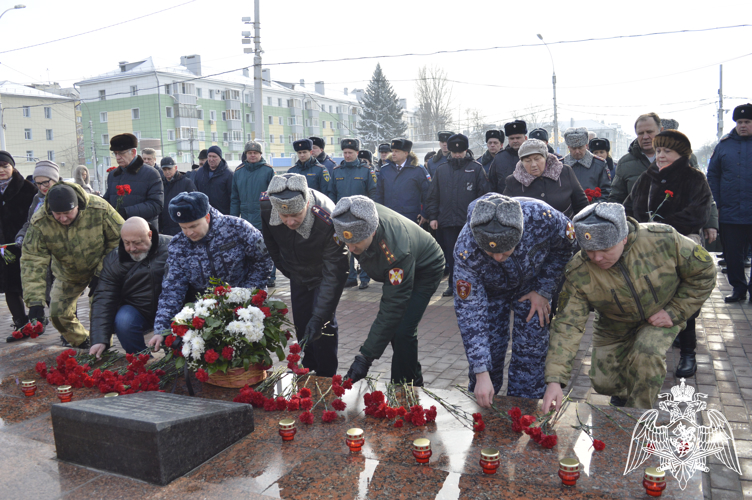 Липецкие Росгвардейцы приняли участие в мероприятии, посвященного Дню памяти воинам-интернационалистам