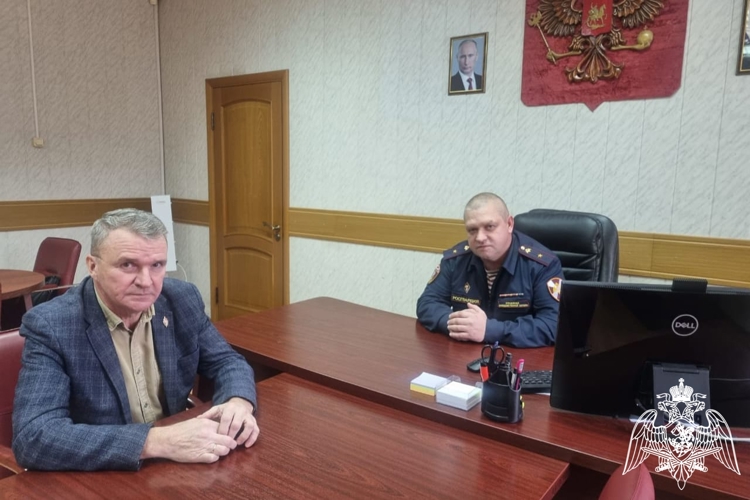 В УПРАВЛЕНИИ ВНЕВЕДОМСТВЕННОЙ ОХРАНЫ СОСТОЯЛАСЬ РАБОЧАЯ ВСТРЕЧА С ПРЕДСТАВИТЕЛЕМ ВЕТЕРАНСКОЙ ОРГАНИЗАЦИИ 
