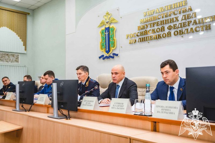 Начальник регионального Управления Росгвардии генерал-майор полиции Игорь Баранов принял участие в заседании коллегии УМВД России по Липецкой области 