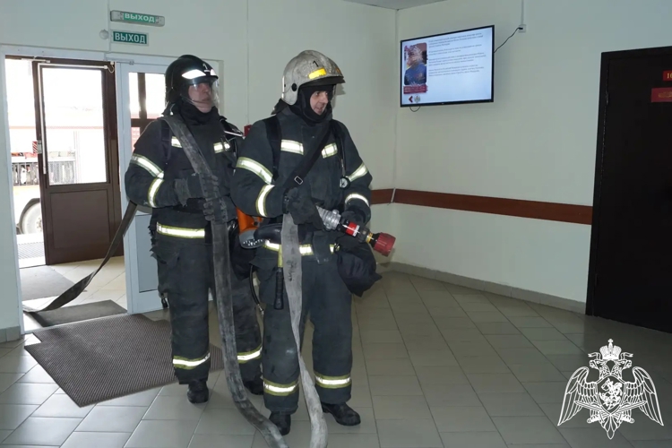 В Липецке прошли пожарно-тактические учения Росгвардии и МЧС 