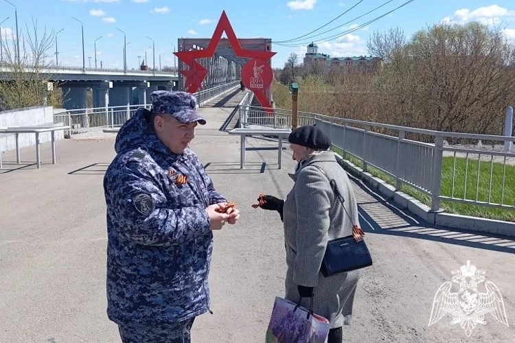 В Ельце росгвардейцы присоединились к Всероссийской акции «Георгиевская ленточка» 